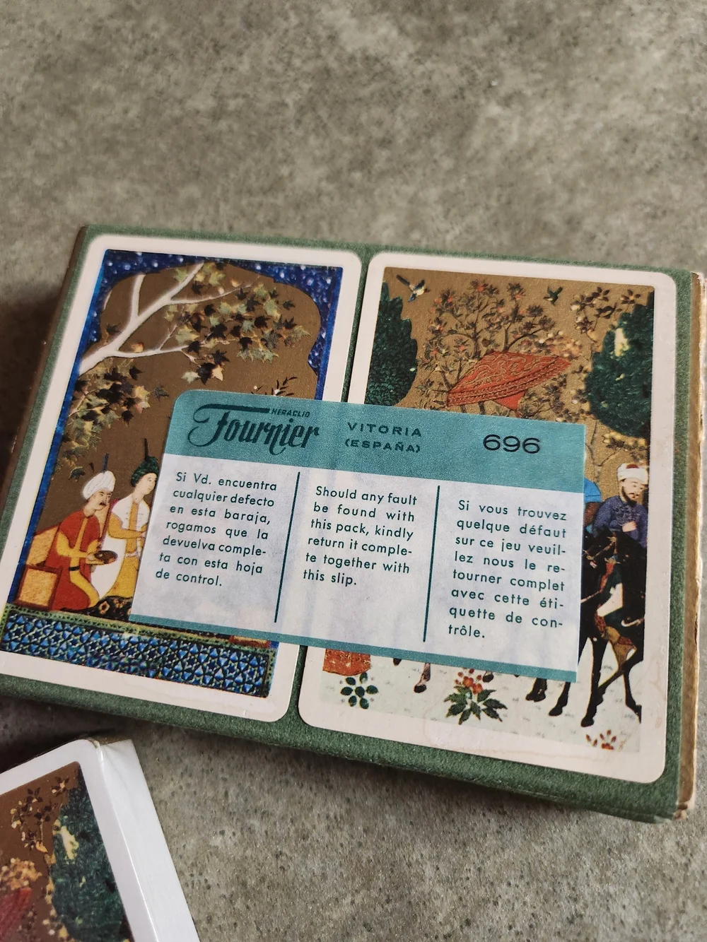 Persian-Style Playing Cards — Green & Gold Accent Deck - Picture 4 of 12